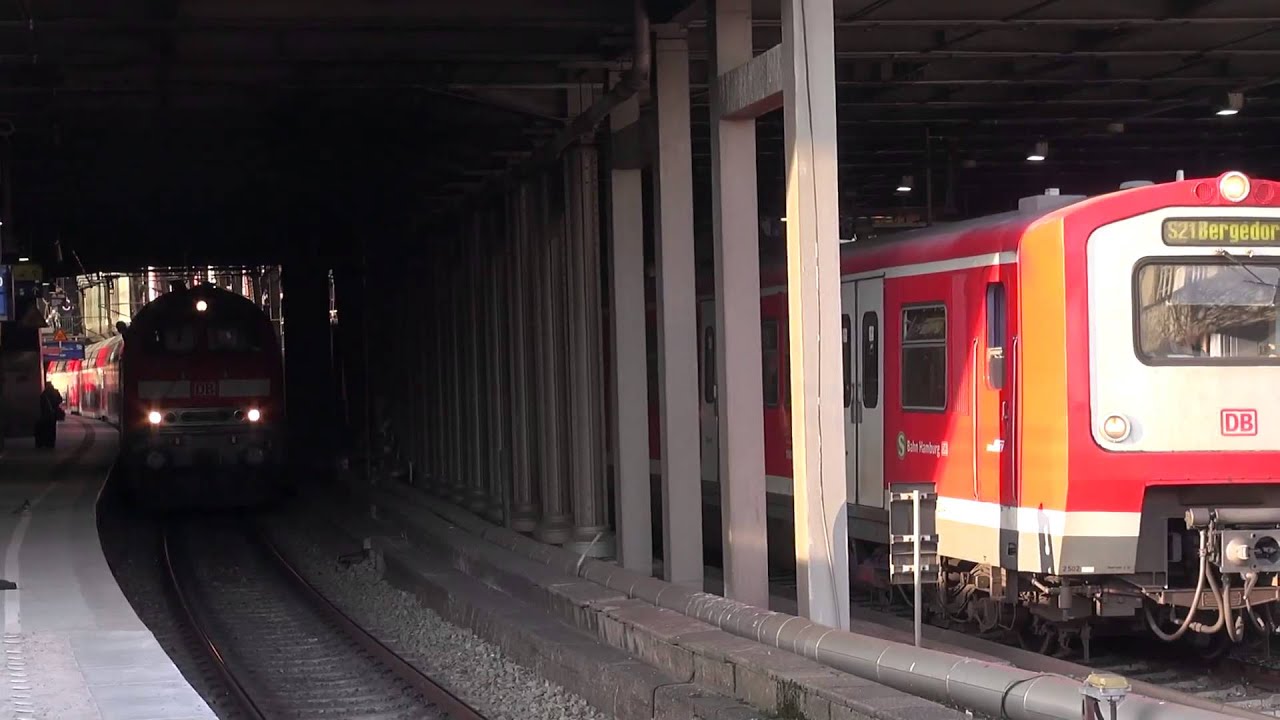Züge in Hamburg Hauptbahnhof - S-Bahn BR474 BR472 BR218 [1080p]