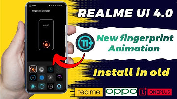 Realme UI 4.0 New FingerPrint Animation | Realme UI 4.0 New FingerPrint Animation install in UI 3.0