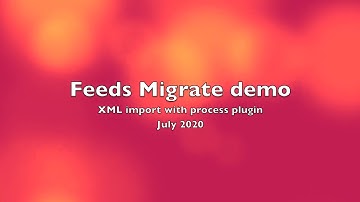 Feeds Migrate demo - July 2020