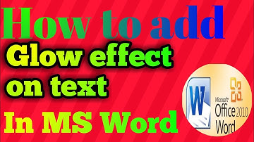 how to add glow effect in MS word |glow effect on text |@LearnBasics