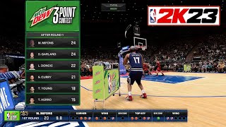 3 POINT CONTEST NBA 2K23 PS5. Карри, Дончич, Хирро, Янг.