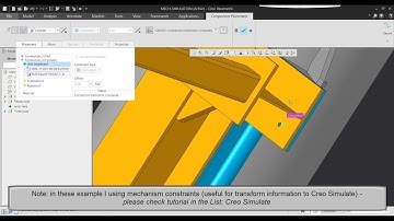 Creo tutorial: mechanism constraints definition
