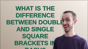 What is the difference between double and single square brackets in bash?