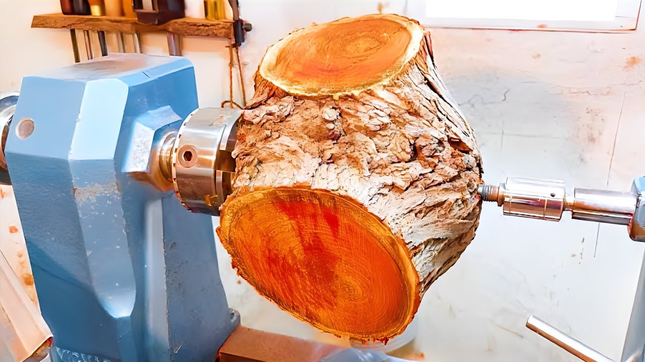 AMAZING Transformation! Turning a Rough Log into a Stunning Artistic Vase