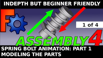 FreeCAD Assembly Animation Spring moving bodies Part 1 of 4 - Beginner friendly, mechanical movement