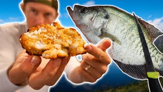 Crappie Catch & Cook   AMAZING Chunky Style Fish Cakes!