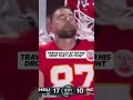 Travis Kelce on the bench after his drop late in the 4th quarter #shorts