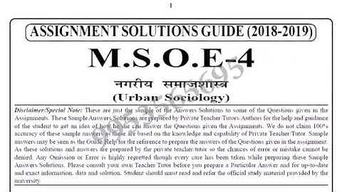 IGNOU MSOE-4 solved assignment 2018-19