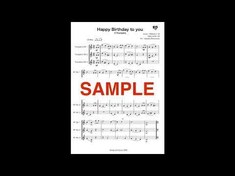 Happy Birthday to You (for 3 Trumpet) - Patty Hill and Mildred J. Hill