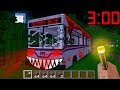 NOOB COME ACROSS THE SCARY BUS AT 3:00AM! In MINECRAFT : NOOB vs PRO