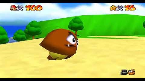 Super Mario 64 [N64] Cheat Codes: Play as a Goomba | SM64 Gameplay