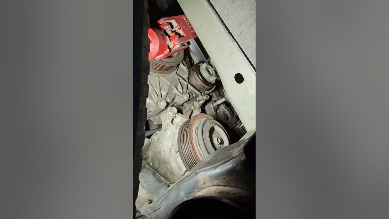 GMC acadia ,belt tensioner replacement and idler pulley - YouTube