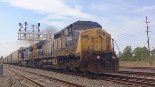 EX CSX DASH-8 DUO ON AUTORACK TRAIN ON IHB