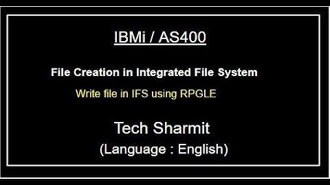 IBMi (AS400) Write creation in IFS using RPGLE  | rpgle programming tutorial |  as400 for beginner |