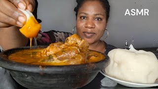 Nigeria food ASMR mukbang/ fufu ASMR mukbang Achi soup ASMR