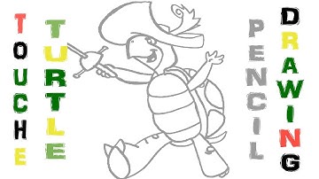 How to Draw a Turtle Easy | With a sword | Touché Turtle and Dum Dum CARTOON | PENCIL