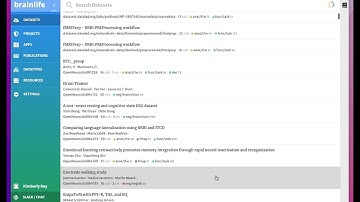 Import dataset archived on OpenNeuro into a project from the Datasets tab