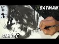 Jim lee drawing batman smear