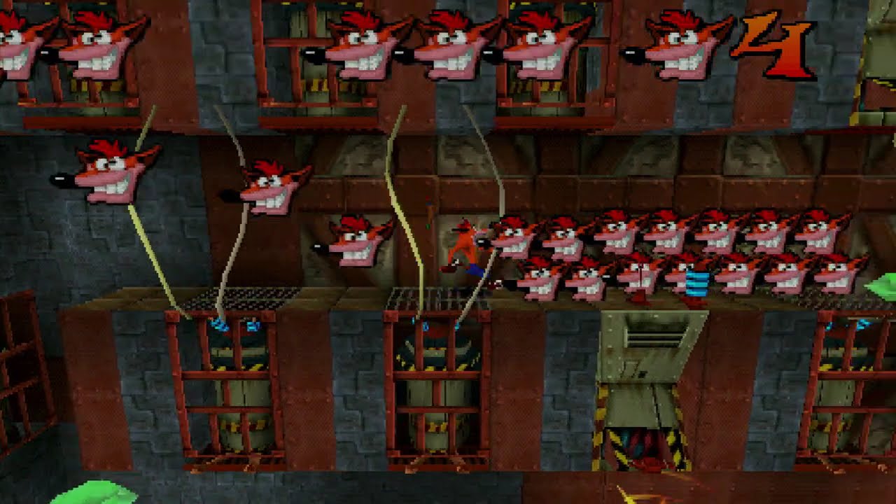 [PS1 4K] Crash Bandicoot - Castle Machinery (Gem shortcut)