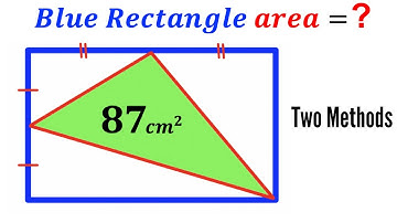 Can you find area of the Blue Rectangle? | (Triangles) | #math #maths | #geometry