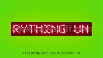 Flat Rate Sale Everything Under 999 Scrolling Red Dot Matrix LED Text Animation on Green Screen Seam