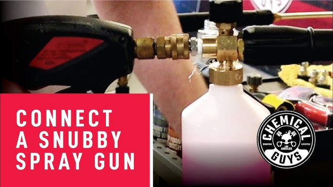 Chemical Guys EQP402 Snubby Pressure Washer Gun, Foam Cannon Attachment +  EQP321 TORQ Professional Snow Foam Cannon (for Car, Truck, Home, RV, Boat