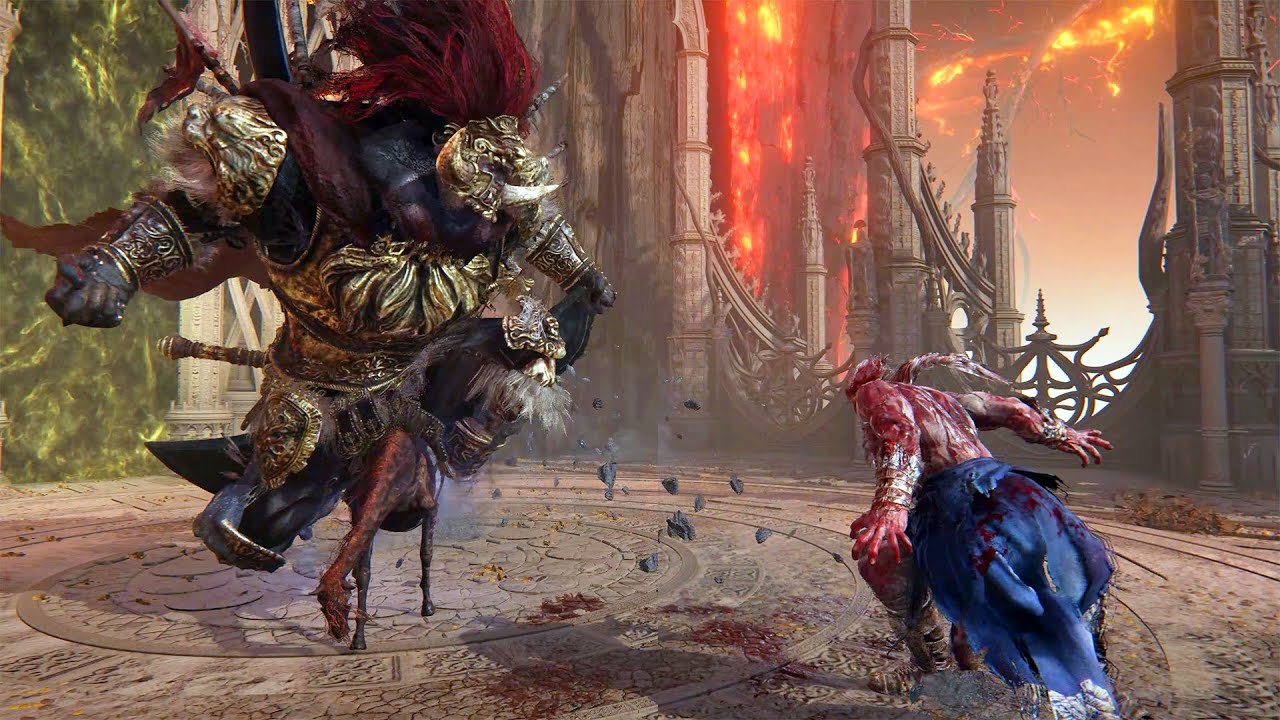 AMAZING Godfrey vs Radahn BOSS VS BOSS BATTLE - Elden Ring Mods