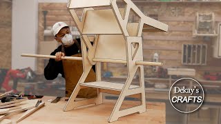 Folding stair case Idea! / woodcrafts / woodworking