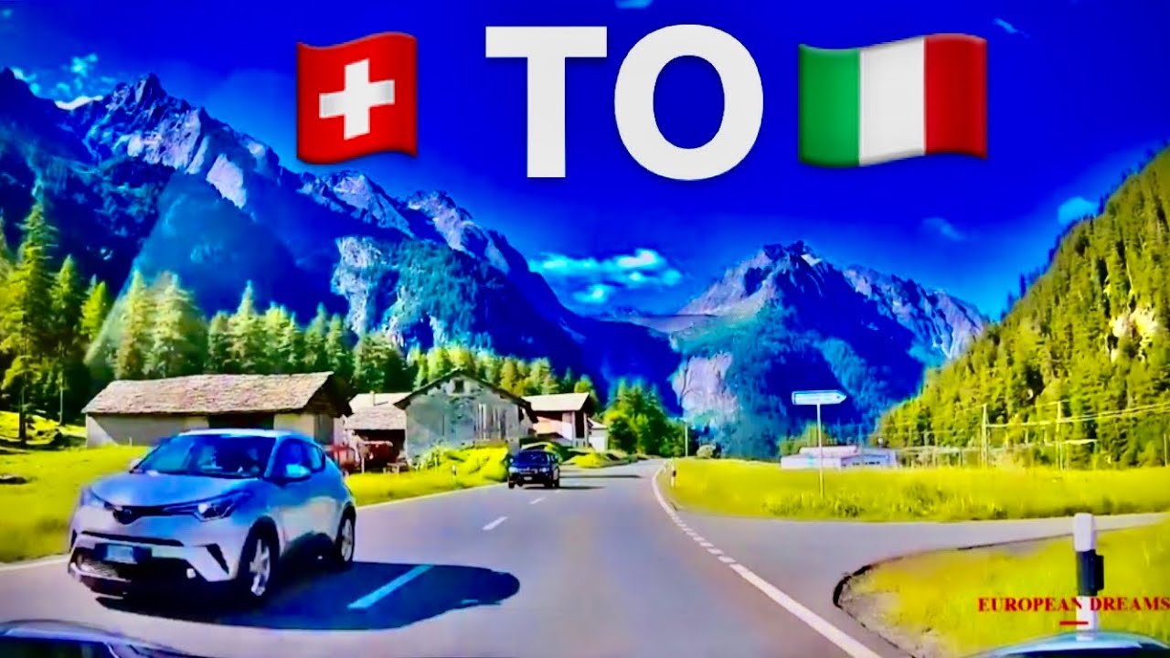 🇮🇹ITALY FROM SWITZERLAND🇨🇭🌞A HOT SUMMER DAY🌞 DRIVING TO ITALY FROM