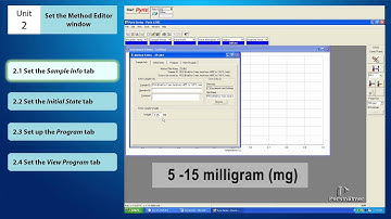 Pyris 6 DSC Software Tutorial : Unit 2 (Set the Method Editor window)