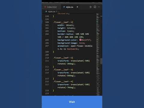 BLOOMING FLOWERS WITH FALLING LEAVES || CSS || HTML #shorts #viral ...