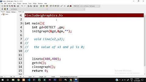 Lineto() function in c Graphics || Graphics Tutorial #11