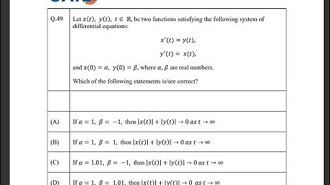 GATE 2023 Mathematics , Differential Equations