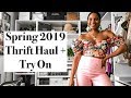 THRIFT WITH ME SPRING 2019 TRENDS + TRY-ON HAUL + STYLING | MONROE STEELE