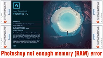 How to Solve Photoshop CC out of Memory(RAM) Error | Photoshop Error