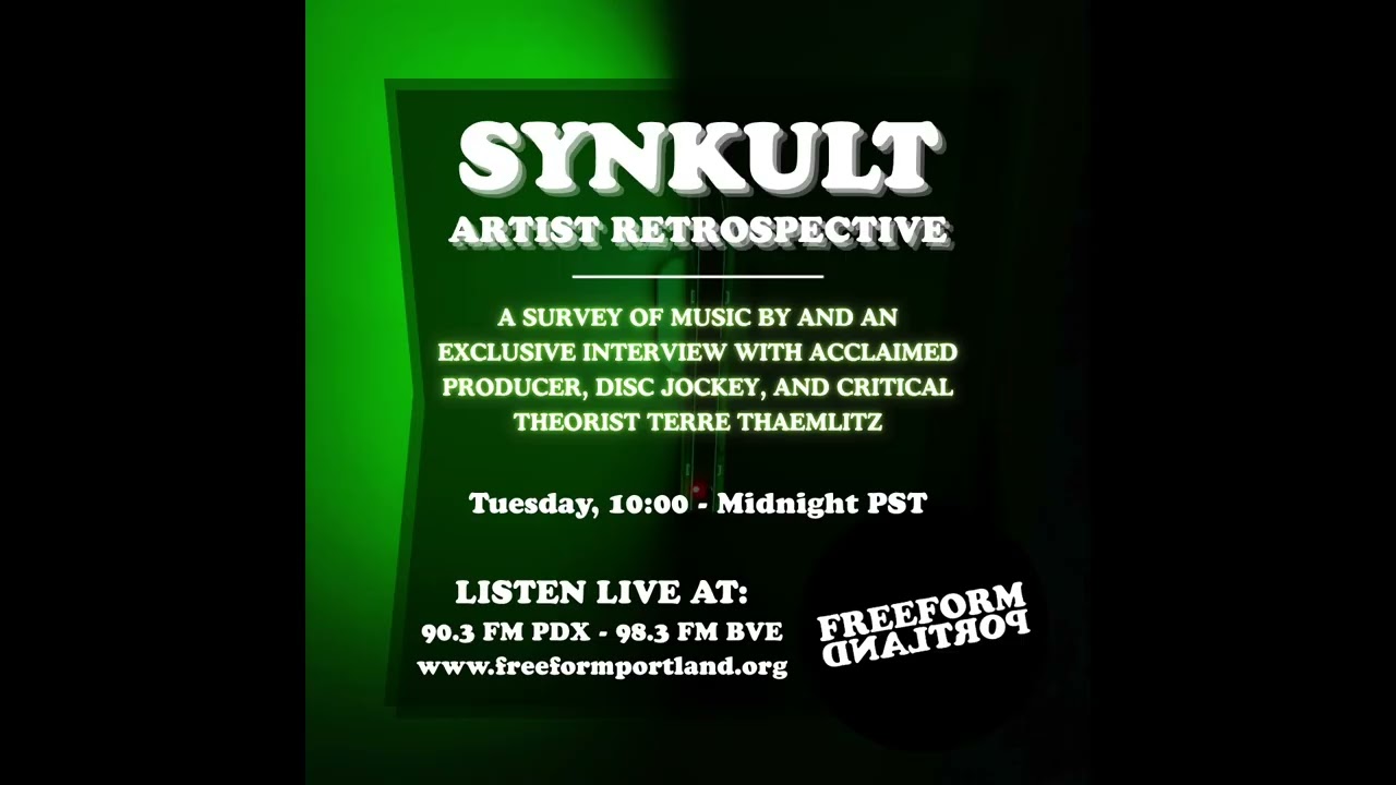 Watch SynKult Terre Thaemlitz Retrospective on YouTube Watch SynKult Terre Thaemlitz Retrospective on YouTube