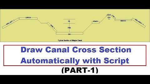 HOW TO DRAW CANAL CROSS SECTION AUTOMATICALLY WITH SCRIPT (URDU/HINDI) (PART-1)
