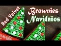 Brownies navideños de Red Velvet