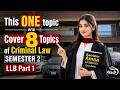 This ONE Topic will Cover 8 Topics of Criminal Law SEMESTER 2 LLB Part 1 | EXAM TIPS