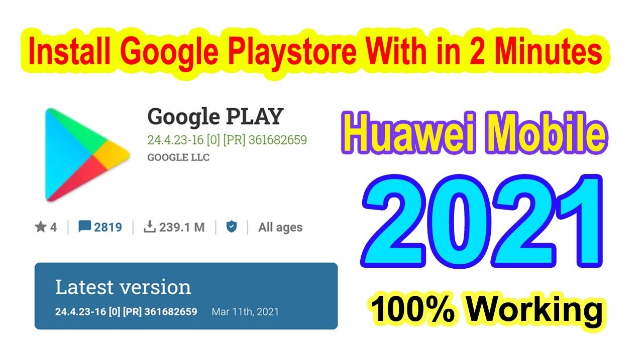 บริการ google play apk  Update 2022  How install the Google Play store on Huawei devices 2021 | Download google play store apk