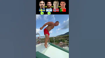 Messi VS Ronaldo VS Haaland VS Zlatan Diving Challenge 
