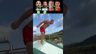 Messi VS Ronaldo VS Haaland VS Zlatan🤯 Diving Challenge🌊