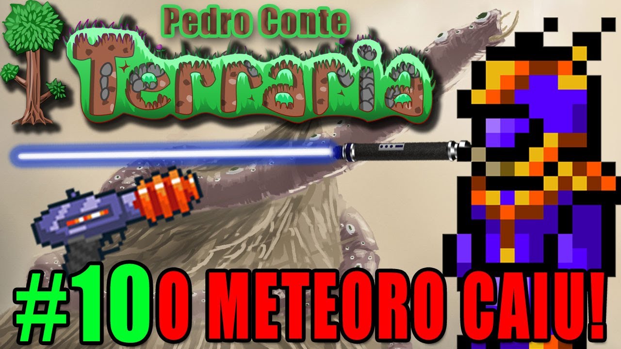 Terraria 10 PC O METEORO CAIU! Armadura de Meteoro, Phaseblade