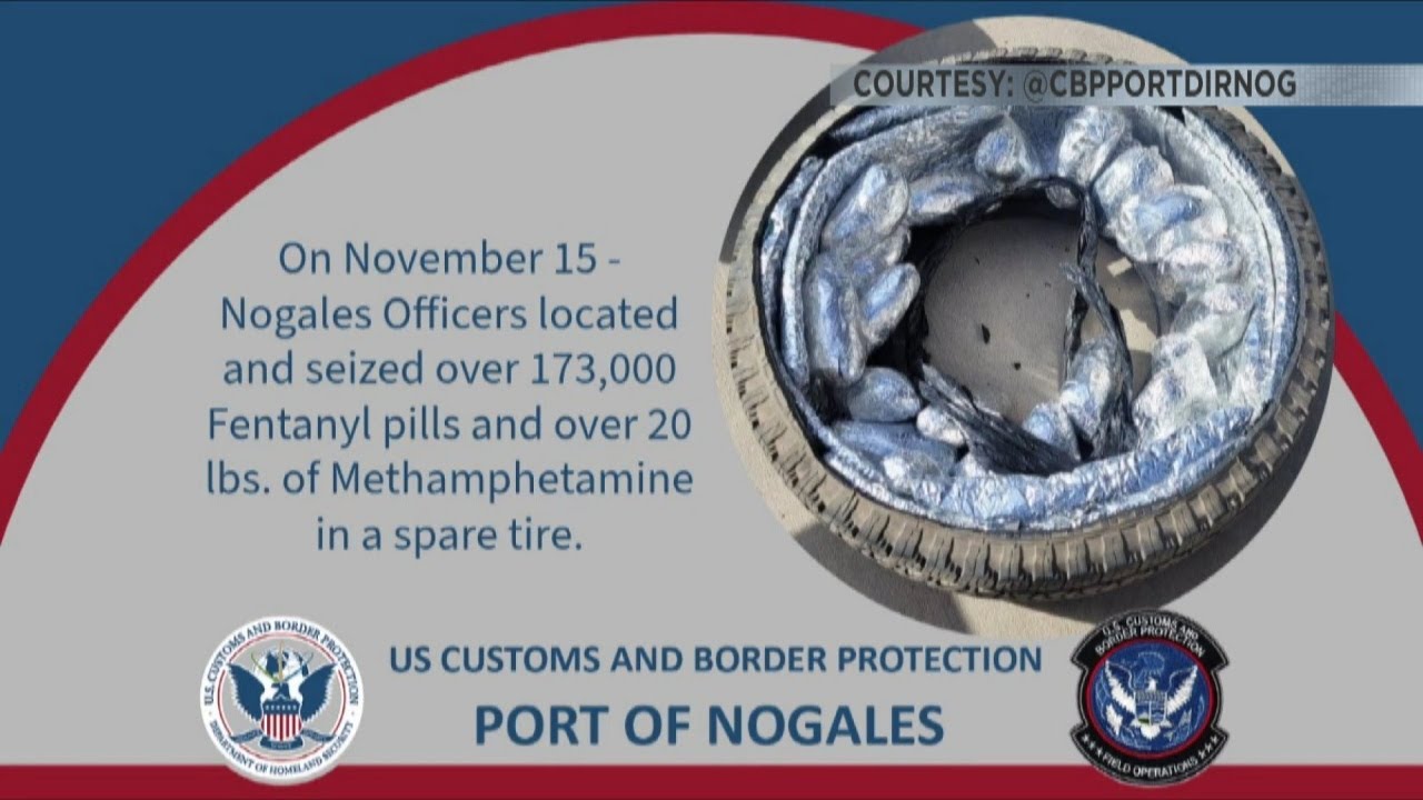 Officers seized over 170K fentanyl pills at Nogales Port of Entry - YouTube