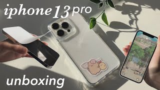 iphone 13 pro unboxing ☺ | accessories, camera + apps