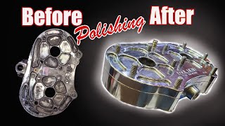 Polishing aluminum banshee cool head before and after