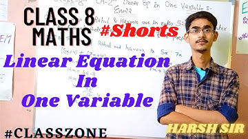 #Class 8 Maths #Linear Equation In Two Variable #Shorts