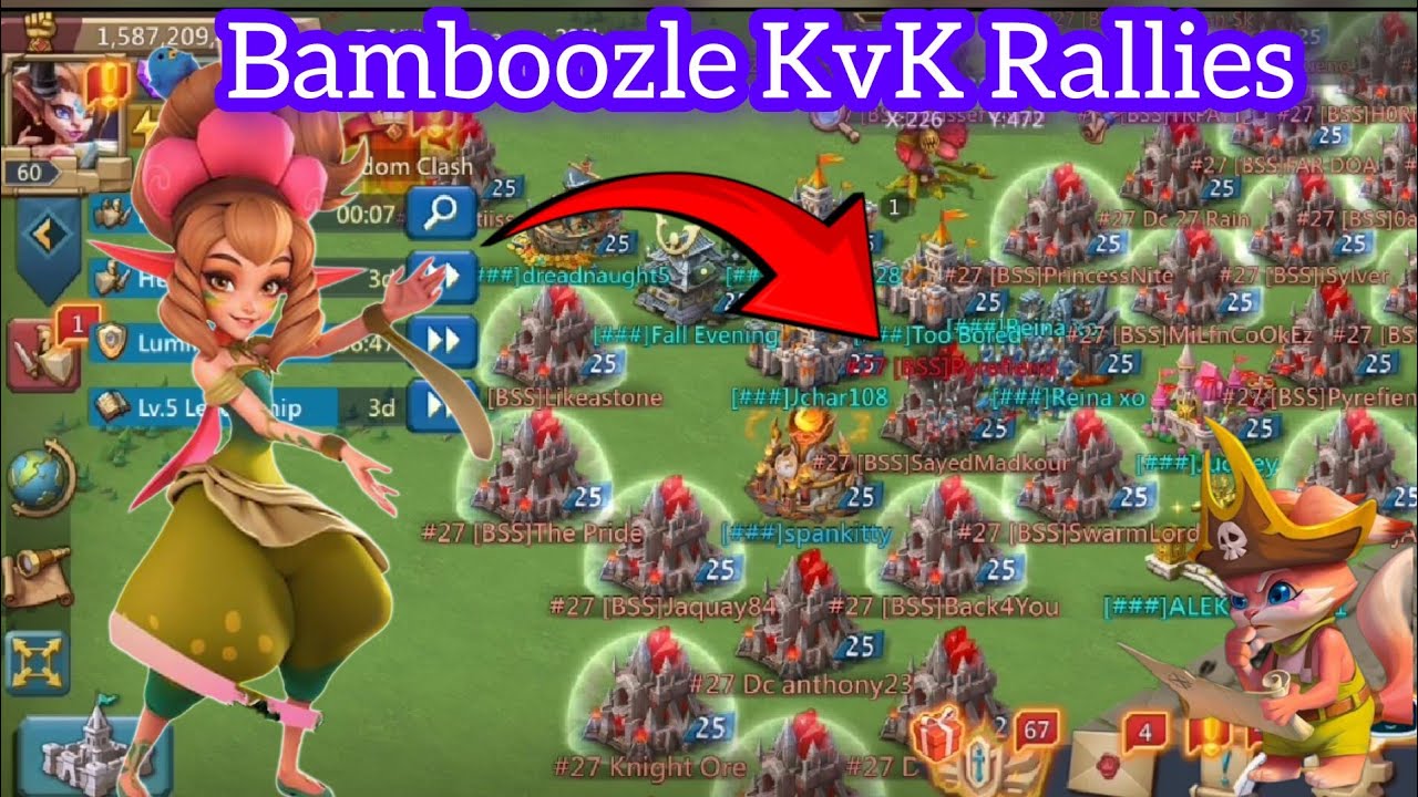3 Way KvK Bamboozle Rallies || Lords Mobile - YouTube