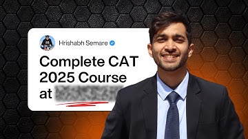 CAT 2025 QA + DILR Course 🔥 | Recorded + Live Sessions | Hrishabh Semare