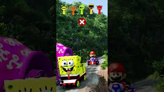 GummyBear va Spiderman vs Ironman vs barbie vs McQueen vs bollard vs yashl276 #automobile #beamngrao